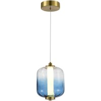 SL1193.323.01 Подвес ST-Luce Латунь/Голубой LED 1*10,8W 3000K SUMMER