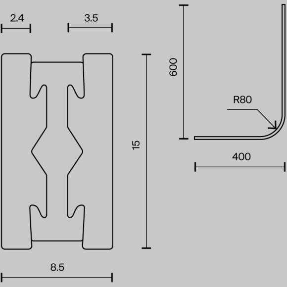 Радиусный коннектор для шинопровода Maytoni Flarity TRX154-RC80-PT Радиусный коннектор для шинопровода Maytoni Flarity TRX154-RC80-PT