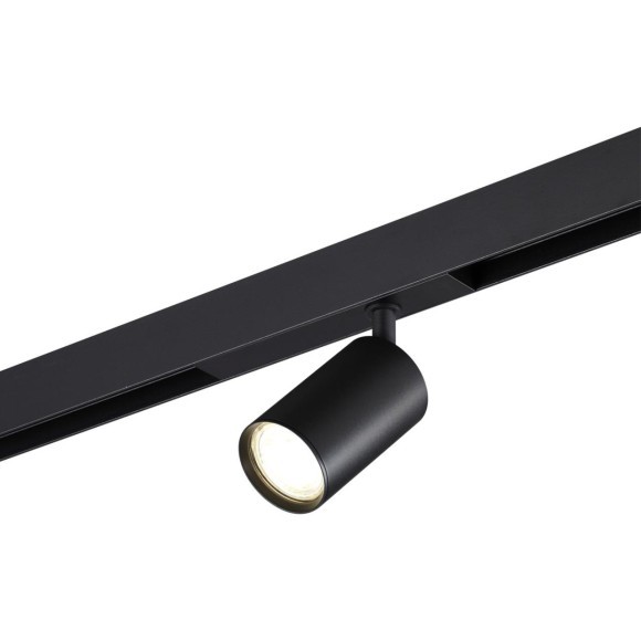 359965 Черный трековый светильник под сменную лампу GU10 макс 50W Novotech VECTOR