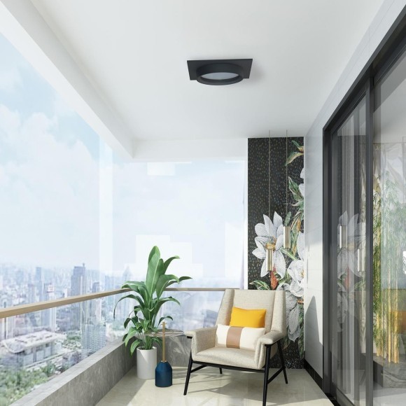 4673-1U, уличный светильник, L110xW110xH42, cutout:D95, 1xGX53LEDx15W, IP44, excluded