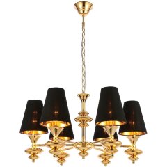 SL1137.203.06 Светильник подвесной Французское золото/Черный E14 6*40W RIONFO SL1137.203.06 Светильник подвесной Французское золото/Черный E14 6*40W RIONFO