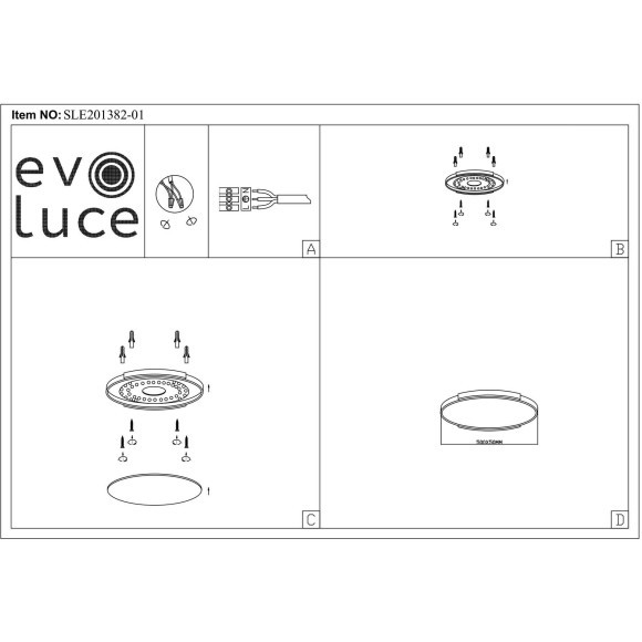SLE201382-01 Светильник потолочный Светлое дерево/Белый LED 1*40W 3000K/4000K/6000K DELIA