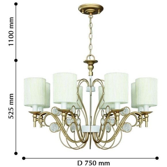 Подвесная люстра Lietta 2493-8P
