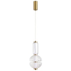 8325/28L Светодиодный подвесной светильник с прозрачным плафоном и бронзовым основанием 13Вт 617Лм 4000K CRI80 220V LUMION TAISHA