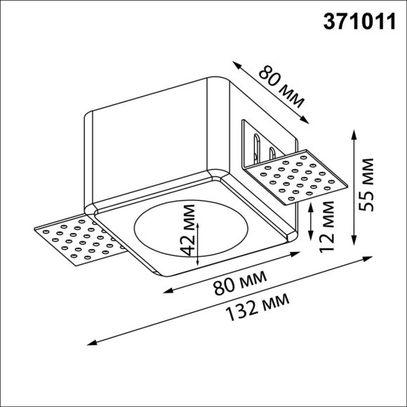371011 WIR NT25 626  белый Светильник встраиваемый под покраску IP20 GU10 50W 220-240V CAIL
