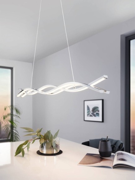 96102 LASANA 2 Светодиодный подвесной светильник хромированный/белый 39Вт 5Лм 3000K