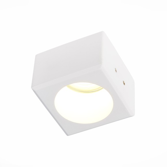 ST252.508.01 ST Luce Светильник встраиваемый, GU10,1х50W, IP20, L80xW80xH52,180-240V, из гипса белый