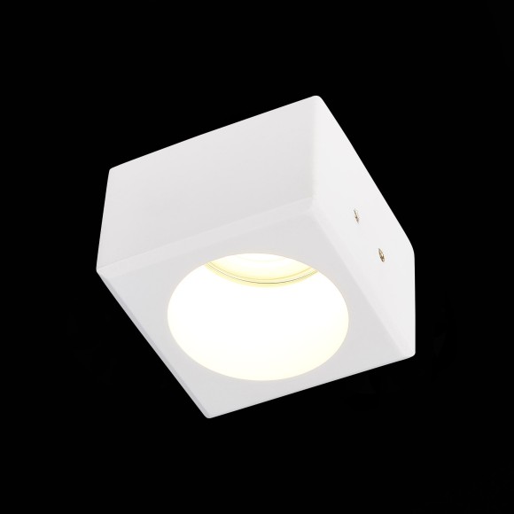 ST252.508.01 ST Luce Светильник встраиваемый, GU10,1х50W, IP20, L80xW80xH52,180-240V, из гипса белый