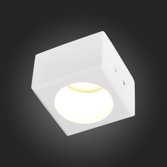 ST252.508.01 ST Luce Светильник встраиваемый, GU10,1х50W, IP20, L80xW80xH52,180-240V, из гипса белый