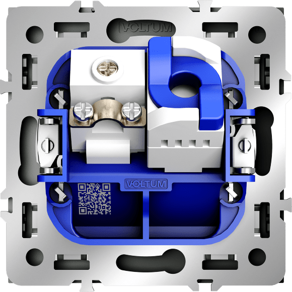Розетка телевизионная встраиваемая VOLTUM S70 TV+RJ45 кат. 6, (титан)