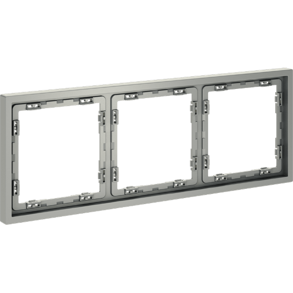 Рамка пластиковая VOLTUM S70 на 3 поста, (сталь)