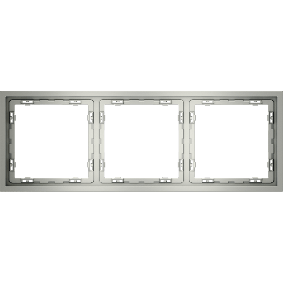 Рамка пластиковая VOLTUM S70 на 3 поста, (сталь)