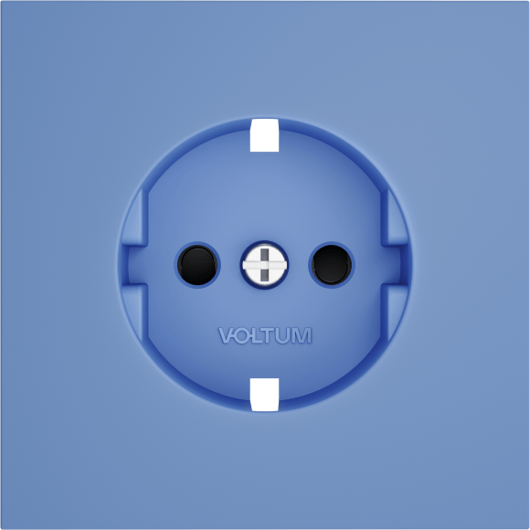 Накладка для розетки с заземлением и защитными шторками, S70 (деним)