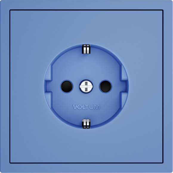 Накладка для розетки с заземлением и защитными шторками, S70 (деним)