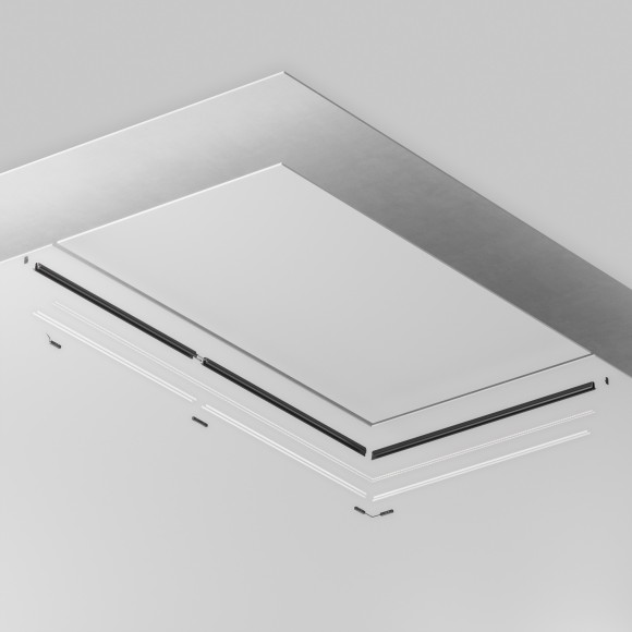 Шинопровод 2м с каналом для LED ленты встраиваемый в ГКЛ 12,5 мм TRX034LS-222B Шинопровод 2м с каналом для LED ленты встраиваемый в ГКЛ 12,5 мм TRX034LS-222B