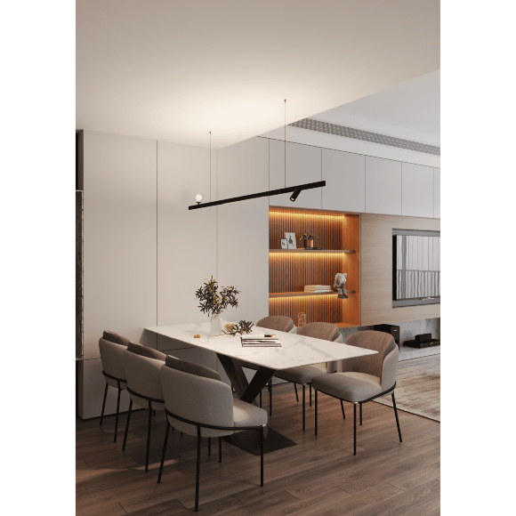 Шинопровод магнитный двусторонний Crystal Lux CLT 0.126 01 L2000 BL 1407/033