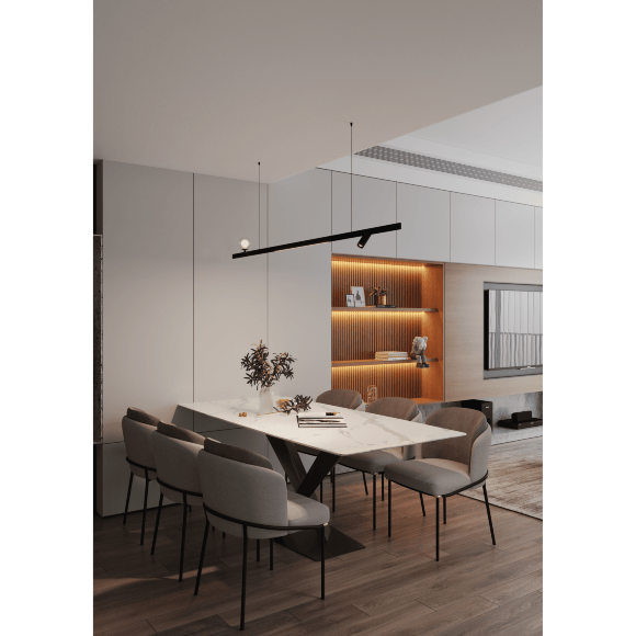 Шинопровод магнитный двусторонний Crystal Lux CLT 0.126 01 L2000 BL 1407/033