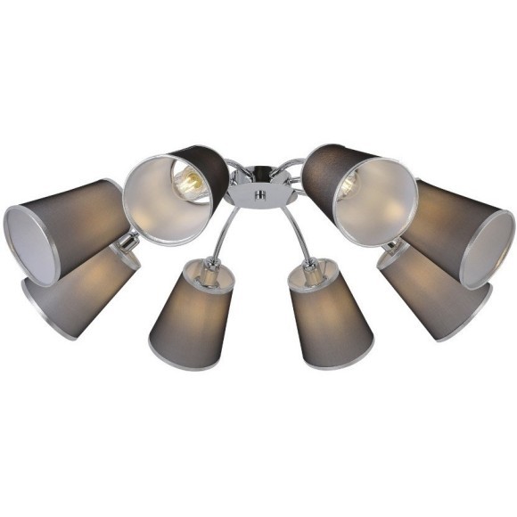 SLE103002-08 Светильник потолочный Хром/Черный E14 8*40W MALEONTE