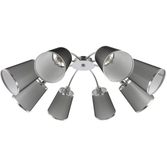 SLE103002-08 Светильник потолочный Хром/Черный E14 8*40W MALEONTE