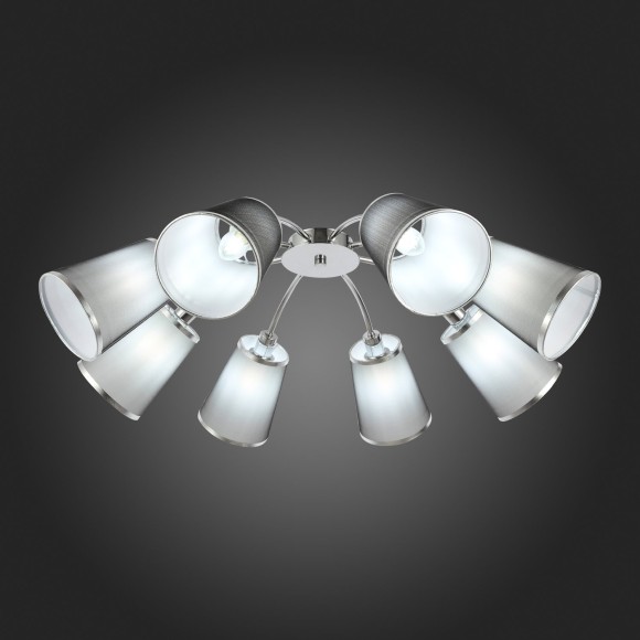 SLE103002-08 Светильник потолочный Хром/Черный E14 8*40W MALEONTE