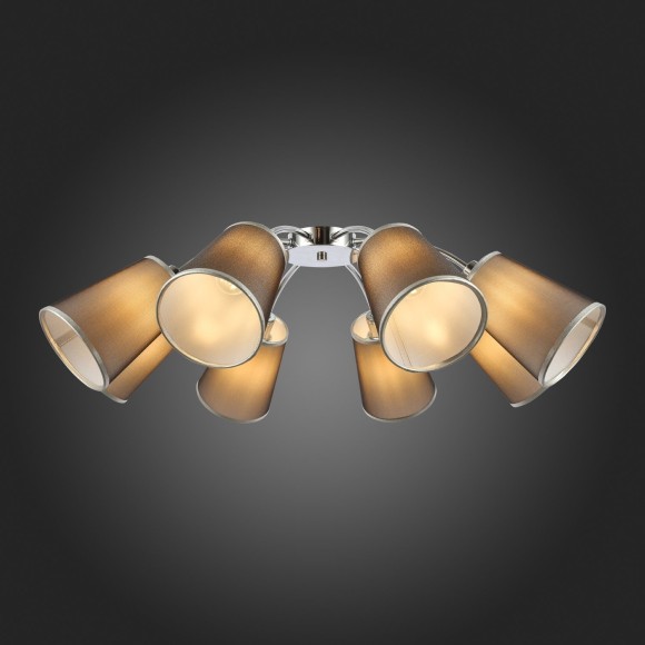 SLE103002-08 Светильник потолочный Хром/Черный E14 8*40W MALEONTE