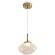Freya Mote FR5601PL-01TR Светильник светодиодный подвесной, декоративный интерьерный подвес с металлом цвета латунь, плафон 19,5см стекло прозрачное с вкраплениями, CCT перекл. цветовой температуры на драйвере, LED 5Вт 2700;3000;4000К CRI80 360° IP20 220V