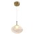Freya Mote FR5601PL-01TR Светильник светодиодный подвесной, декоративный интерьерный подвес с металлом цвета латунь, плафон 19,5см стекло прозрачное с вкраплениями, CCT перекл. цветовой температуры на драйвере, LED 5Вт 2700;3000;4000К CRI80 360° IP20 220V