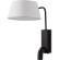 Freya Flint FR2066WL-L40B Классическое бра с LED-подсветкой, 1xE14, подсветка: 3000К, CRI 80, 200Лм, 180°, 220V, основание черный металл, белый тканевый абажур, 2 выключателя на основании, в комплекте провод в розетку