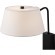 Freya Flint FR2066WL-L40B Классическое бра с LED-подсветкой, 1xE14, подсветка: 3000К, CRI 80, 200Лм, 180°, 220V, основание черный металл, белый тканевый абажур, 2 выключателя на основании, в комплекте провод в розетку