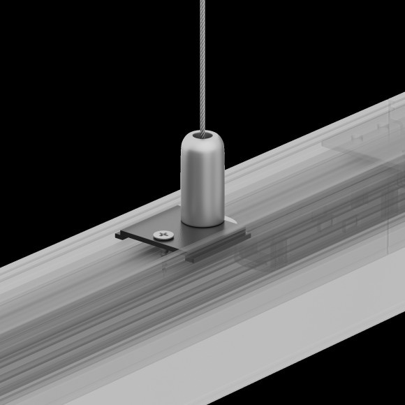 Пластина для крепления троса (арт TRA004SW-21S) на накладном шинопроводе Maytoni Gravity TRA004HP-21B