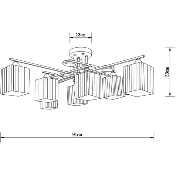 Потолочная люстра с 8 стеклянными плафонами под лампы цоколя E27 Arte Lamp LARGO A4497PL-8AB Потолочная люстра с 8 стеклянными плафонами под лампы цоколя E27 Arte Lamp LARGO A4497PL-8AB