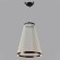 Crystal Lux Atrium A SP50W LED 4100/250.1 Подвесной светодиодный дизайнерский кольцевой светильник, диаметром 55 см, черный металл, плафон нити белого акрила LED 50Вт 3000K 5000Лм CRI90 IP20 220В