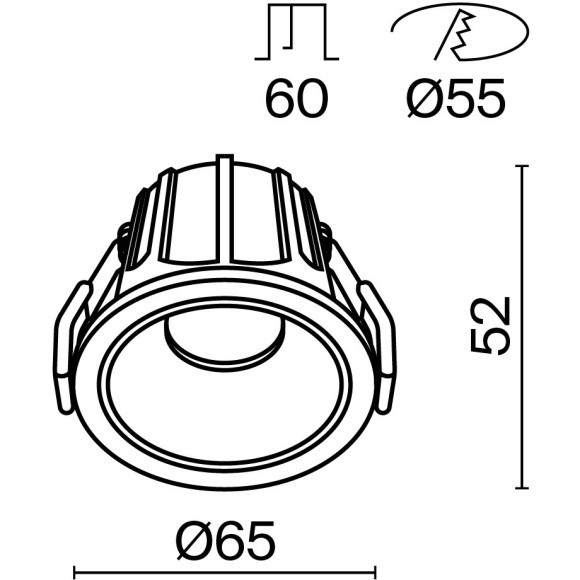 Встраиваемый светильник Maytoni DL043-01-10W3K-D-RD-WB Alfa LED светодиодный LED 10W