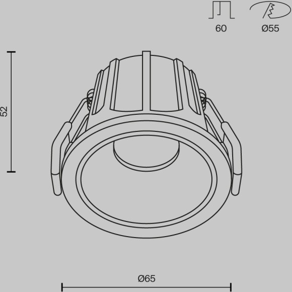 Встраиваемый светильник Maytoni DL043-01-10W3K-D-RD-WB Alfa LED светодиодный LED 10W