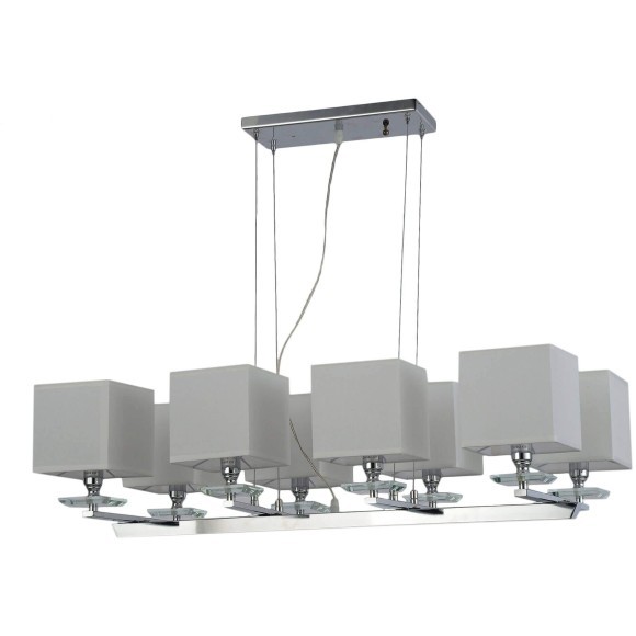 Хрустальная подвесная люстра Lumina Deco Fianelo LDP 1248-8 WT Хрустальная подвесная люстра Lumina Deco Fianelo LDP 1248-8 WT