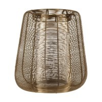 427162 HAGONY Подсвечник сталь стекло золотистый модерн