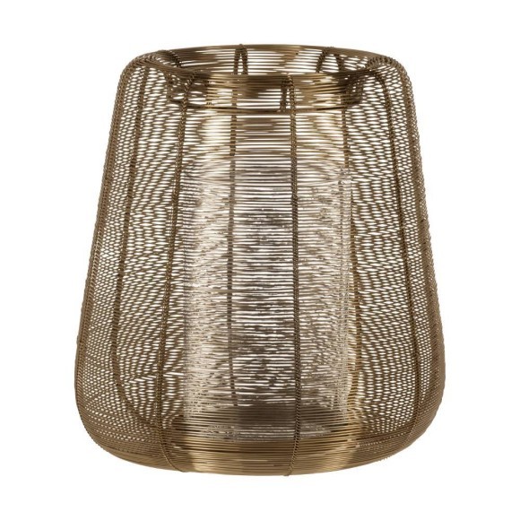 427162 HAGONY Подсвечник сталь стекло золотистый модерн