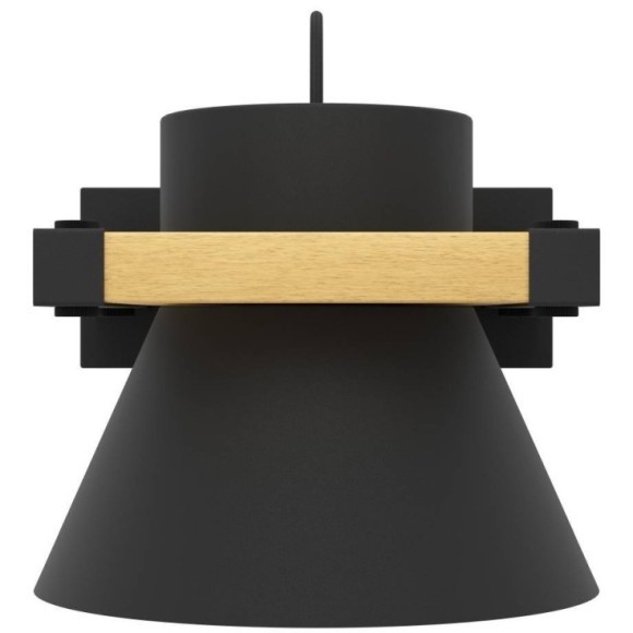 43958 Бра (настенный светильник) MACCLES, 1X15W (E27), H150, сталь, дерево, черный, коричневый