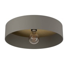 900837 DUAIA Потолочный светильник с 1 лампой E27, 40Вт, сталь/дерево, H160, Ø420, темно-серый/коричневый/матовая латунь 900837 DUAIA Потолочный светильник с 1 лампой E27, 40Вт, сталь/дерево, H160, Ø420, темно-серый/коричневый/матовая латунь