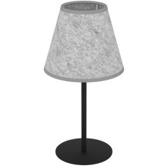 43986 Настольная лампа ALSAGER, 1X40W (E27), H395, сталь, черный / фетр, серый 43986 Настольная лампа ALSAGER, 1X40W (E27), H395, сталь, черный / фетр, серый