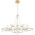 10590/1000 Gold Asfour Loft IT MIRA Подвесной светильник с LED 24 Вт, 3000 К, 2880 Лм, IP20, 12–24 В, золотое металлическое основание, прозрачный хрустальный плафон