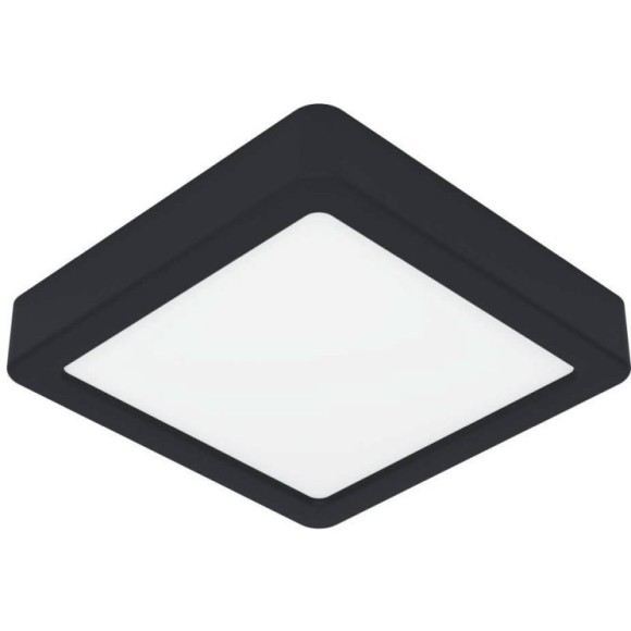 900586 Накладной светильник диммируемый FUEVA 5, 11W (LED), 3000K, L160, B160, H28, сталь, черный / пластик, белый