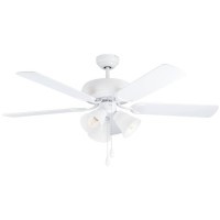 35076 Вентилятор потолочный со светильником LAS PALMAS,3X40W(Е27),H474,?1320,сталь,бел.мат./стекло, опал