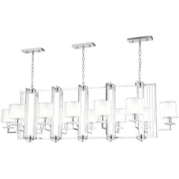 Люстра Crystal Lux NICOLAS SP12 L1600 NICKEL/WHITE Люстра Crystal Lux NICOLAS SP12 L1600 NICKEL/WHITE
