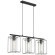 49496 Подвес LONCINO, 3x60W (E27), L745, H1100, сталь, черный/дымчатое стекло