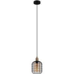 43527 Подвесной потолочный светильник (люстра) CHISLE, 1Х40W, E27, H1100, ?165, сталь/стекло, черный