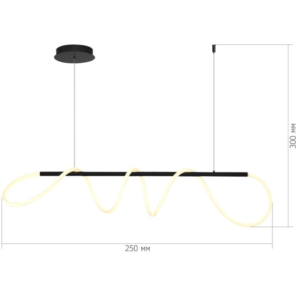 SL6102.403.45 Светильник подвесной ST-Luce Черный/Белый LED 1*45W 3000K SAGRATO