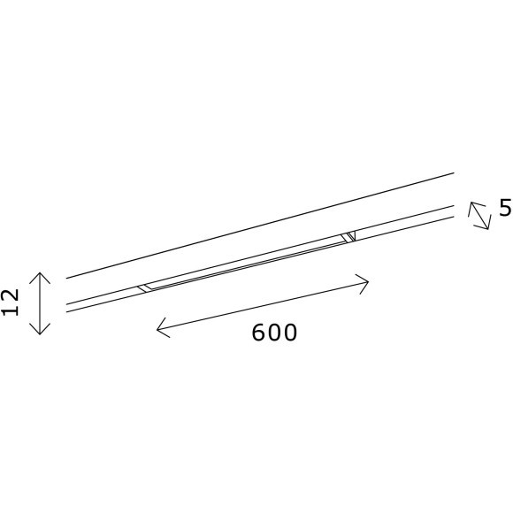 ST667.436.10 Ультратонкий трековый магнитный светодиодный светильник ST-Luce Super 5 CRI80+ 3000К 710Лм 100° 10Вт