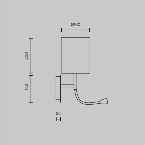 Бра Maytoni MOD617WL-01CH Bergamo под лампу 1xE27 60W