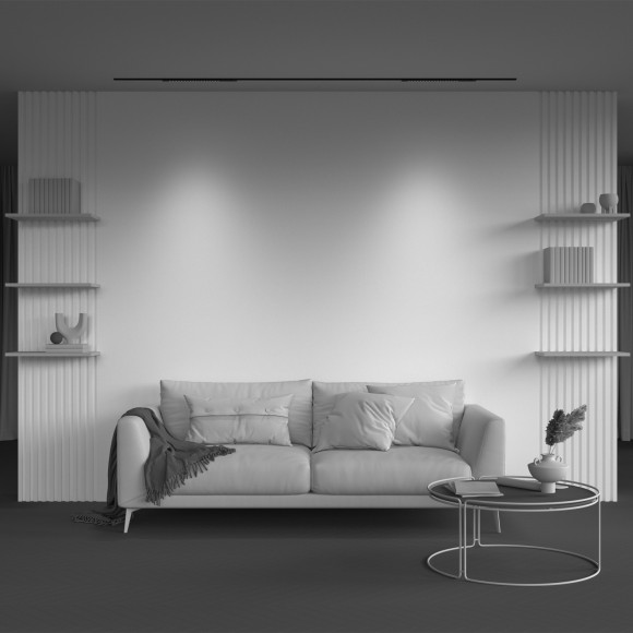 TR232-2-15W4K-B Трековый магнитный уменьшенный светильник для низкопроф. шинопроводов 15Вт 36° 4000К 1340Лм CRI90 Maytoni Exility-S